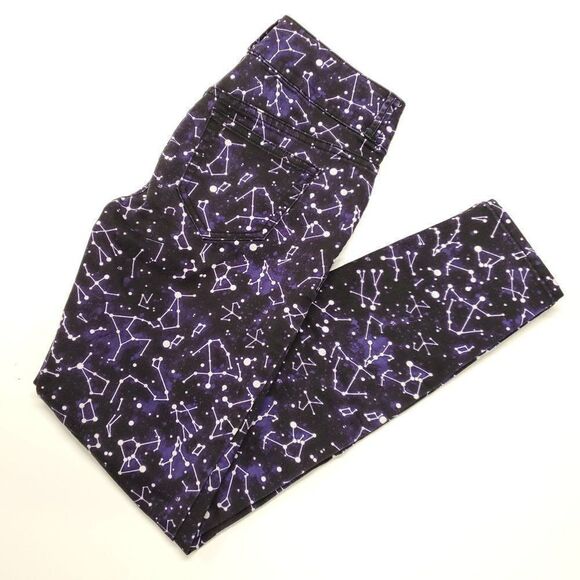 Hot Topic Blackheart Constellation Print Purple Super Skinny Jeans  Size 9 - Picture 5 of 11